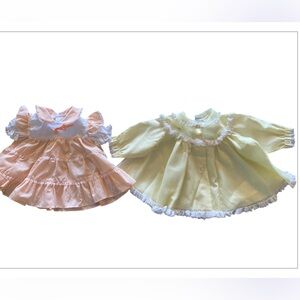 Bryan vintage baby dress.  & peach colored dress No sizes